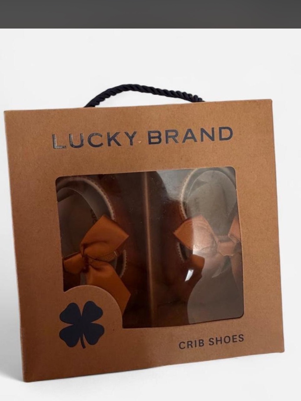 Lucky Brand Toddler Bow Crib Shoes in Cognac